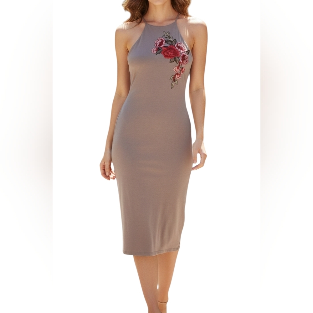 Mikey & Joey Taupe Sleeveless Dress